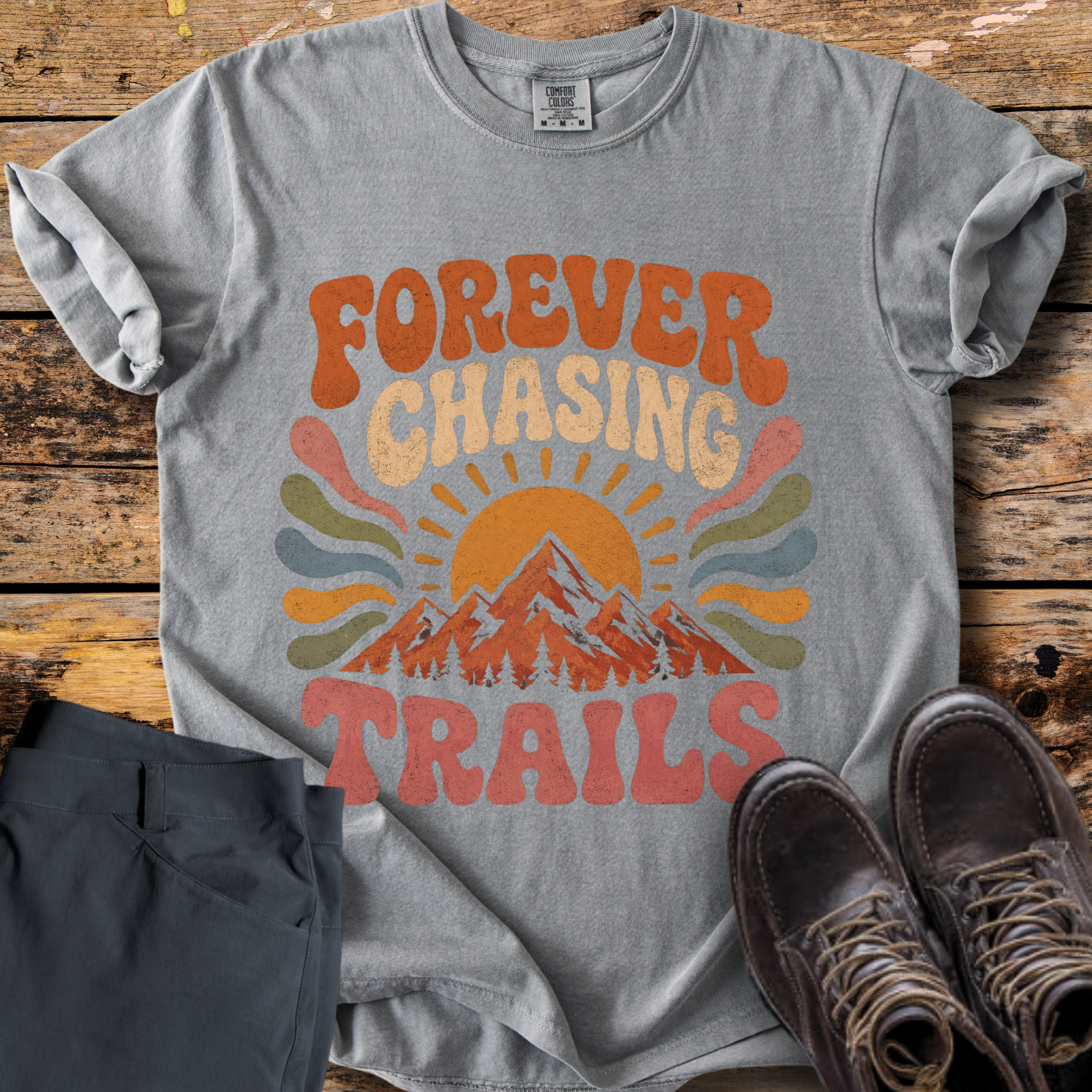 Forever Chasing Trails Retro T-Shirt