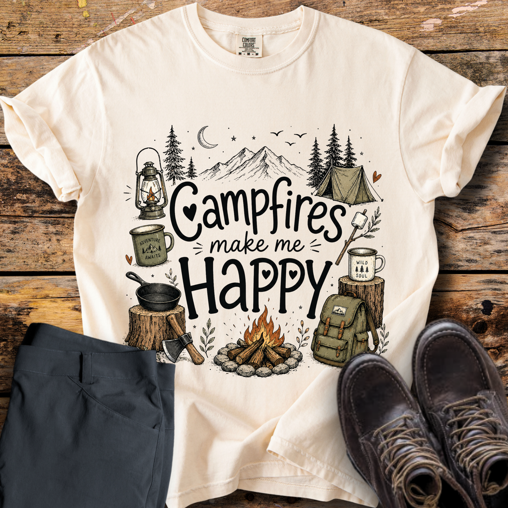 Campfires Make Me Happy T-Shirt