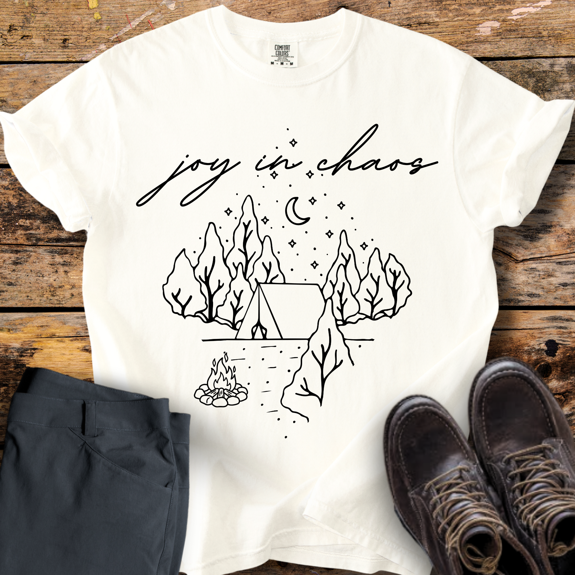 Joy In Chaos Camping T-Shirt