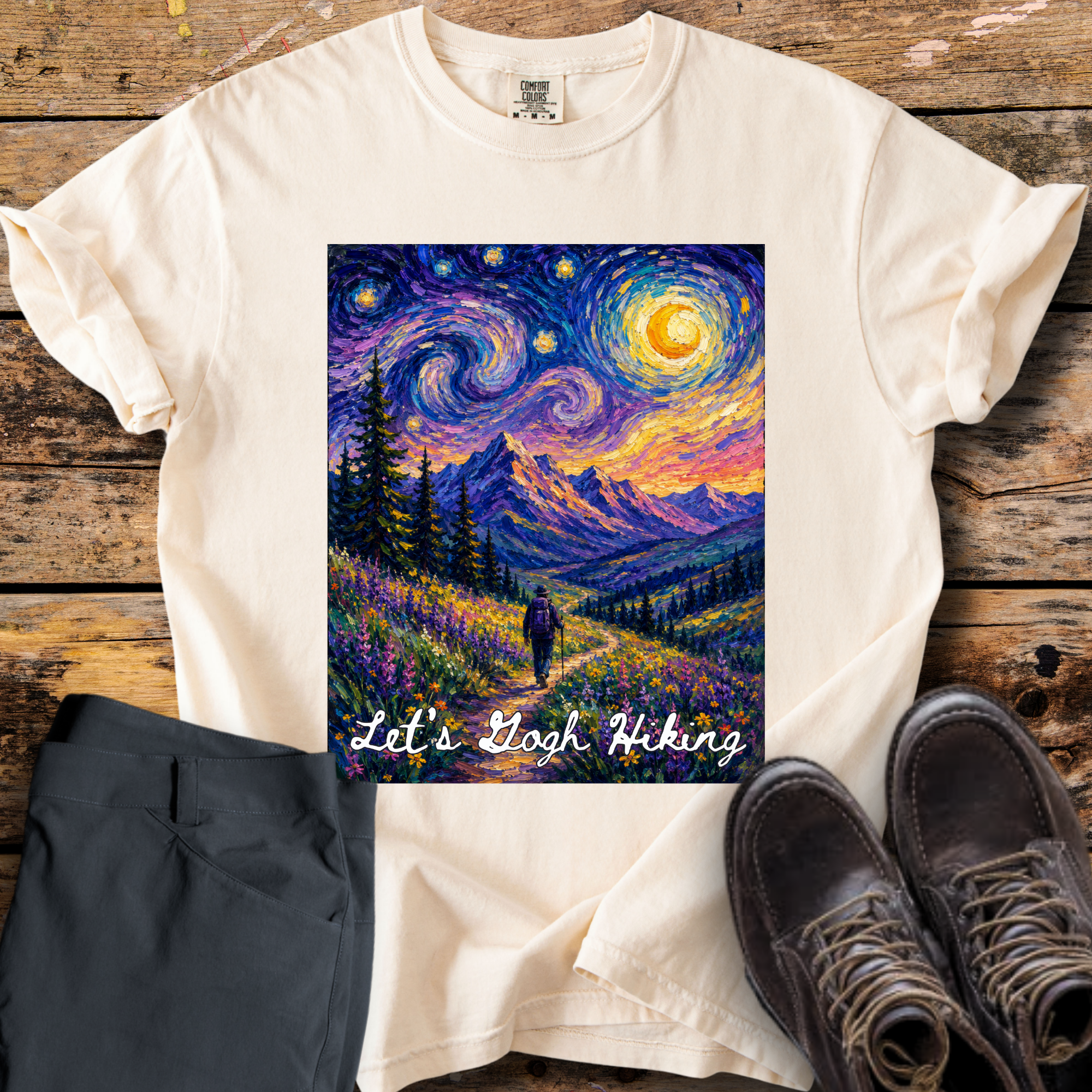 Let's Gogh Hiking T-Shirt