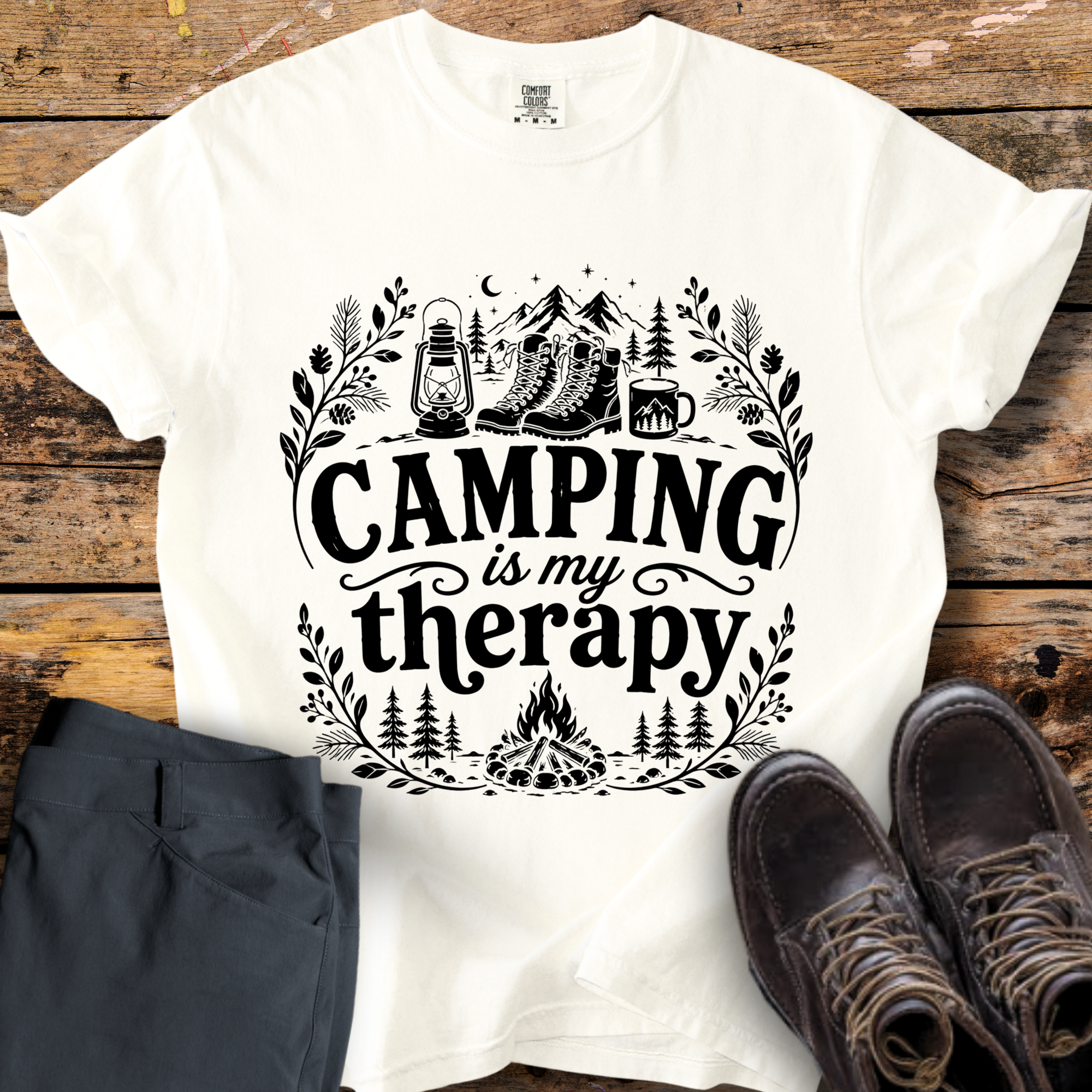 Camping Is My Therapy T-Shirt