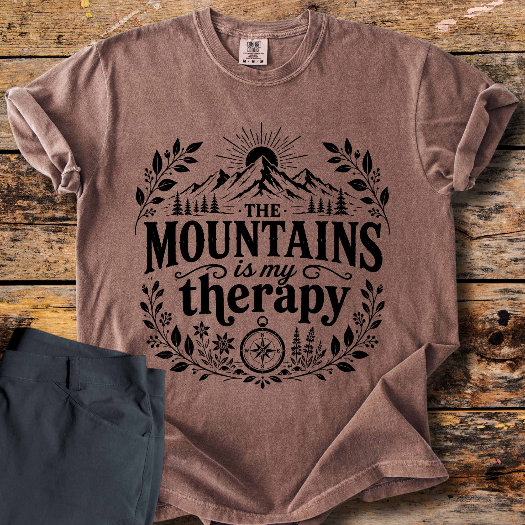 The Mountains Is My Therapy T-Shirt