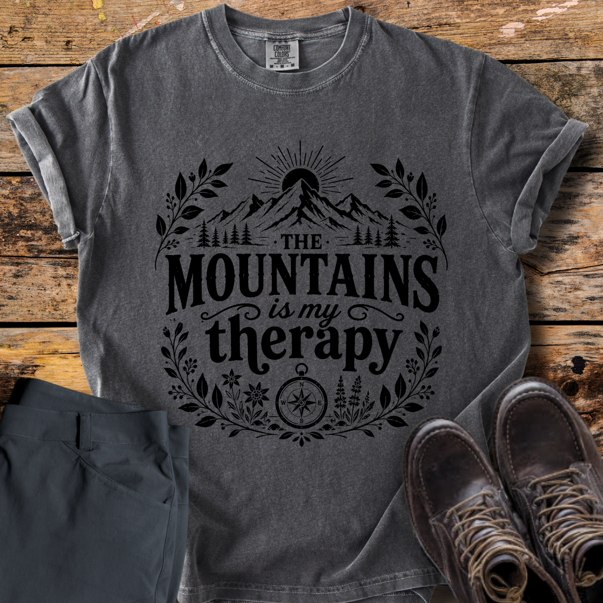 The Mountains Is My Therapy T-Shirt