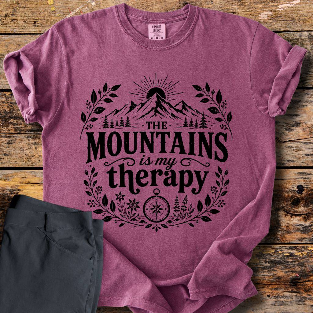 The Mountains Is My Therapy T-Shirt