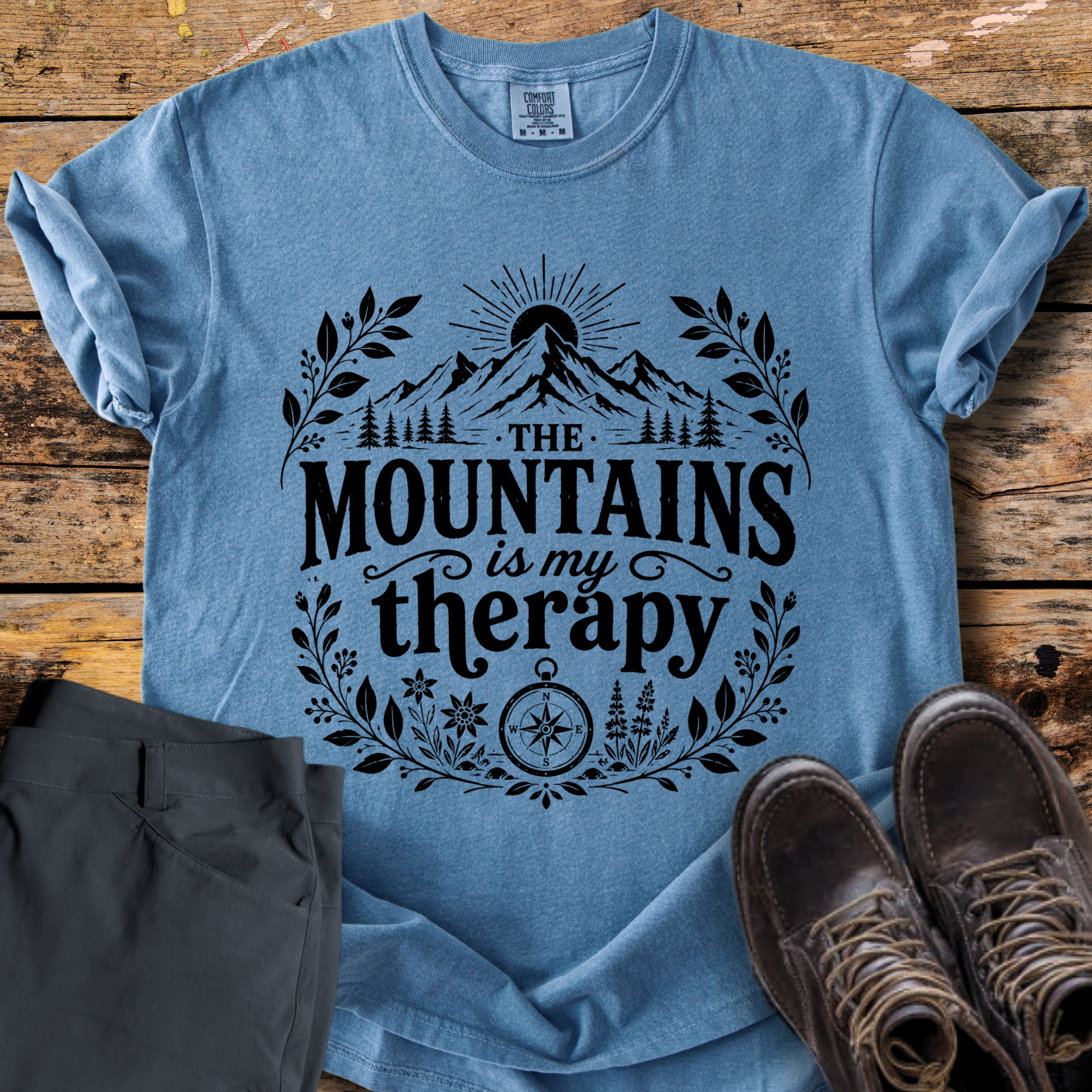 The Mountains Is My Therapy T-Shirt