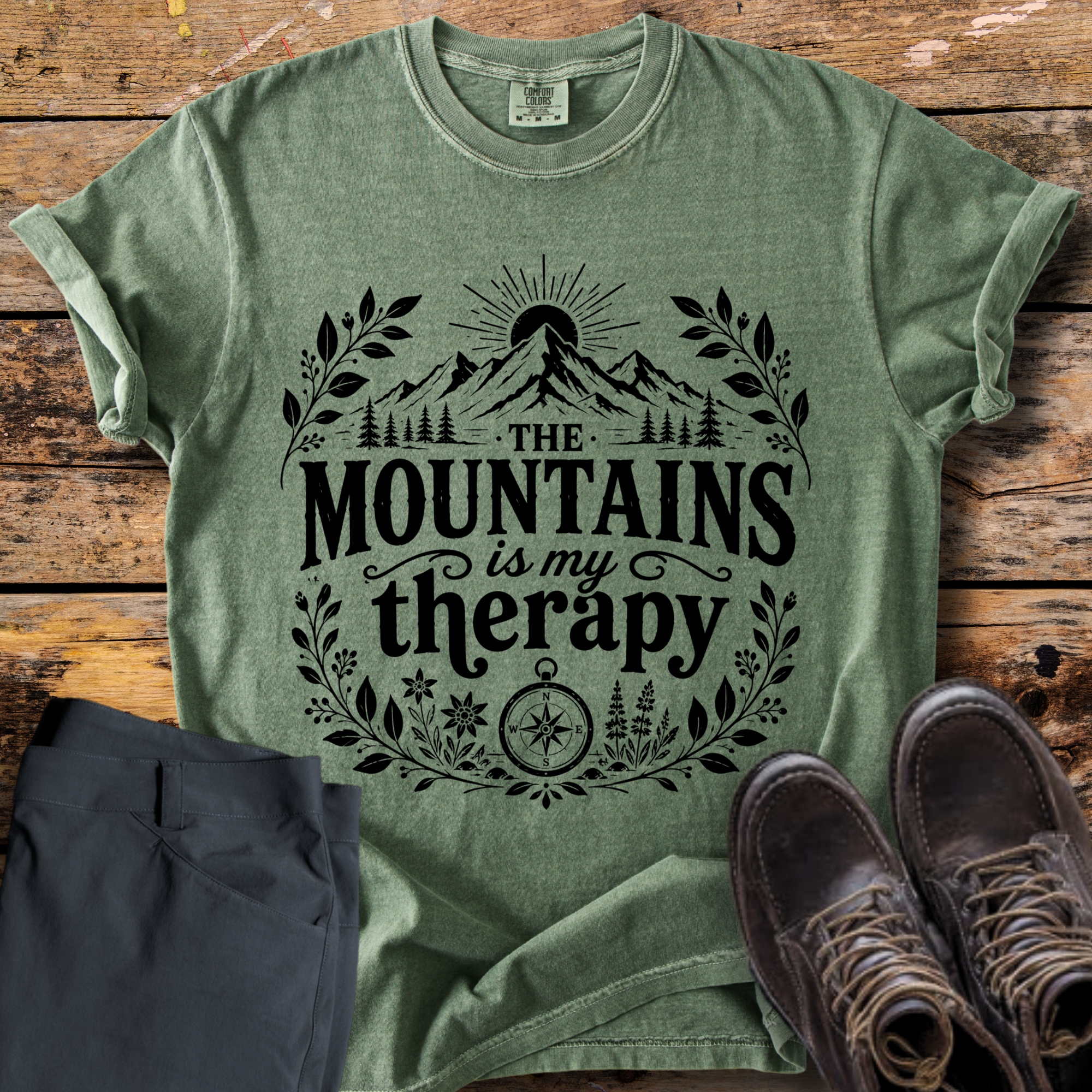 The Mountains Is My Therapy T-Shirt