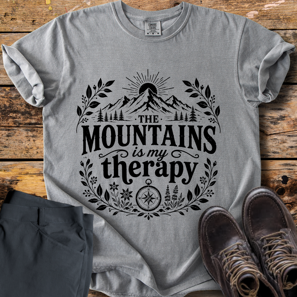 The Mountains Is My Therapy T-Shirt
