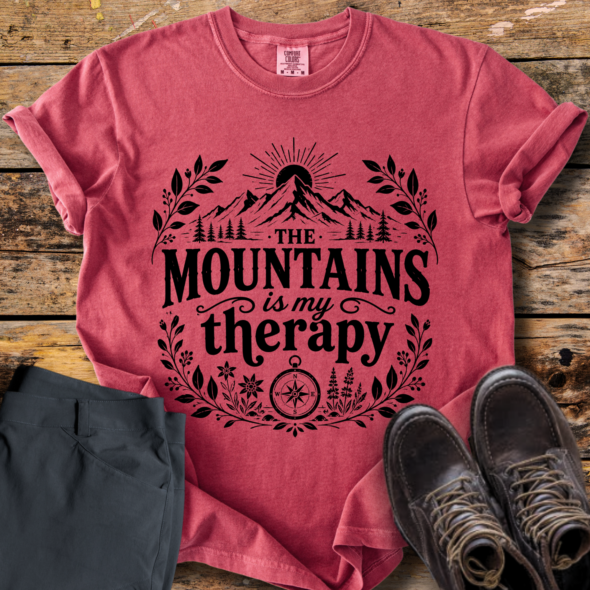 The Mountains Is My Therapy T-Shirt