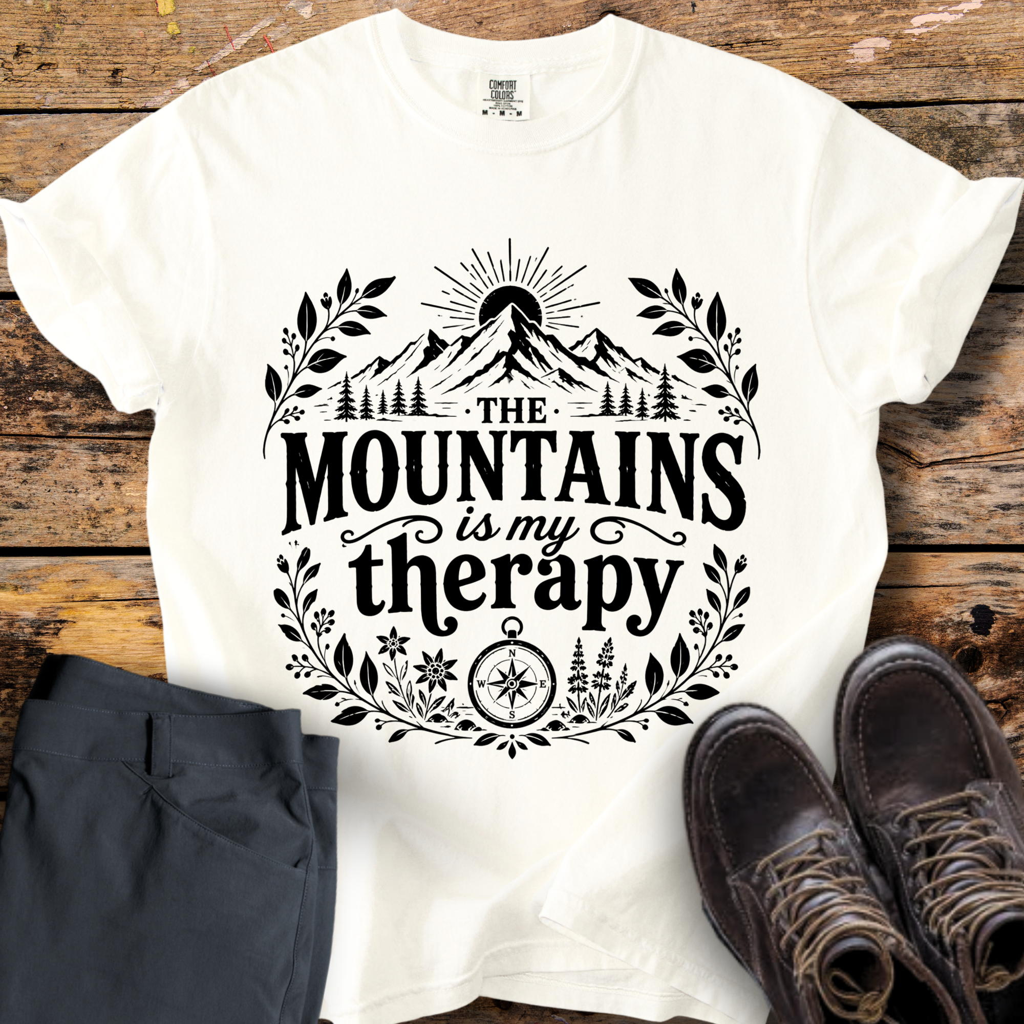 The Mountains Is My Therapy T-Shirt
