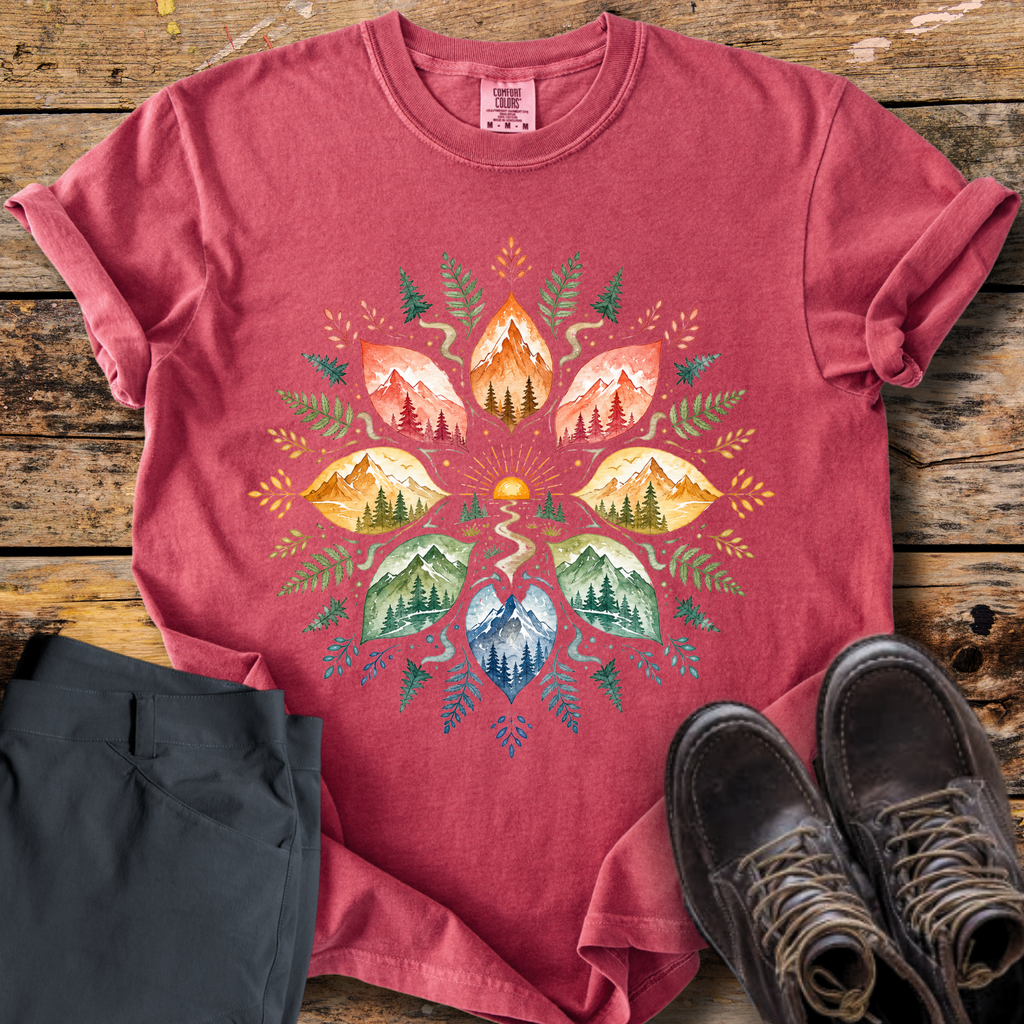 Mountain Bloom Mandala T-Shirt