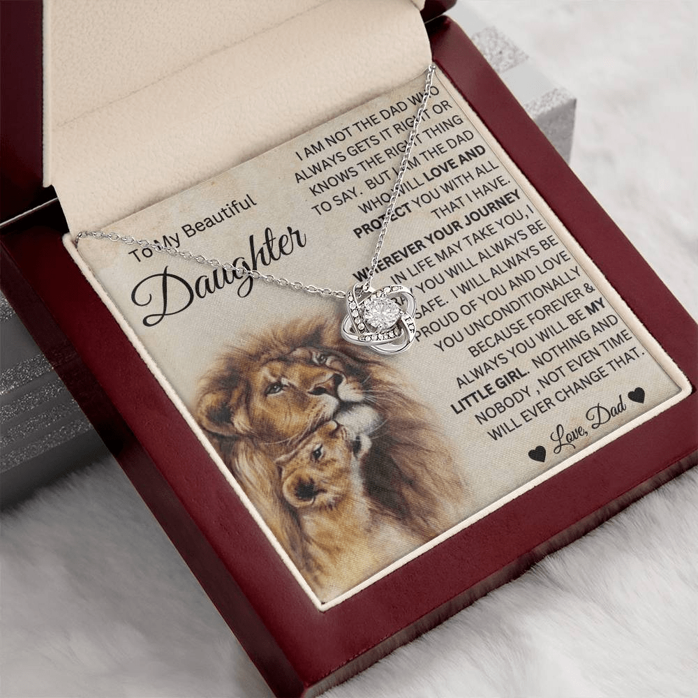 Daughter Love And Protect Necklace Gift