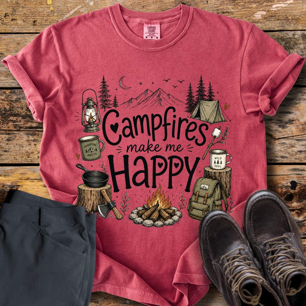 Campfires Make Me Happy T-Shirt
