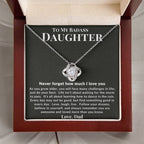 To My Badass Daughter: Necklace Gift Set for Daughter