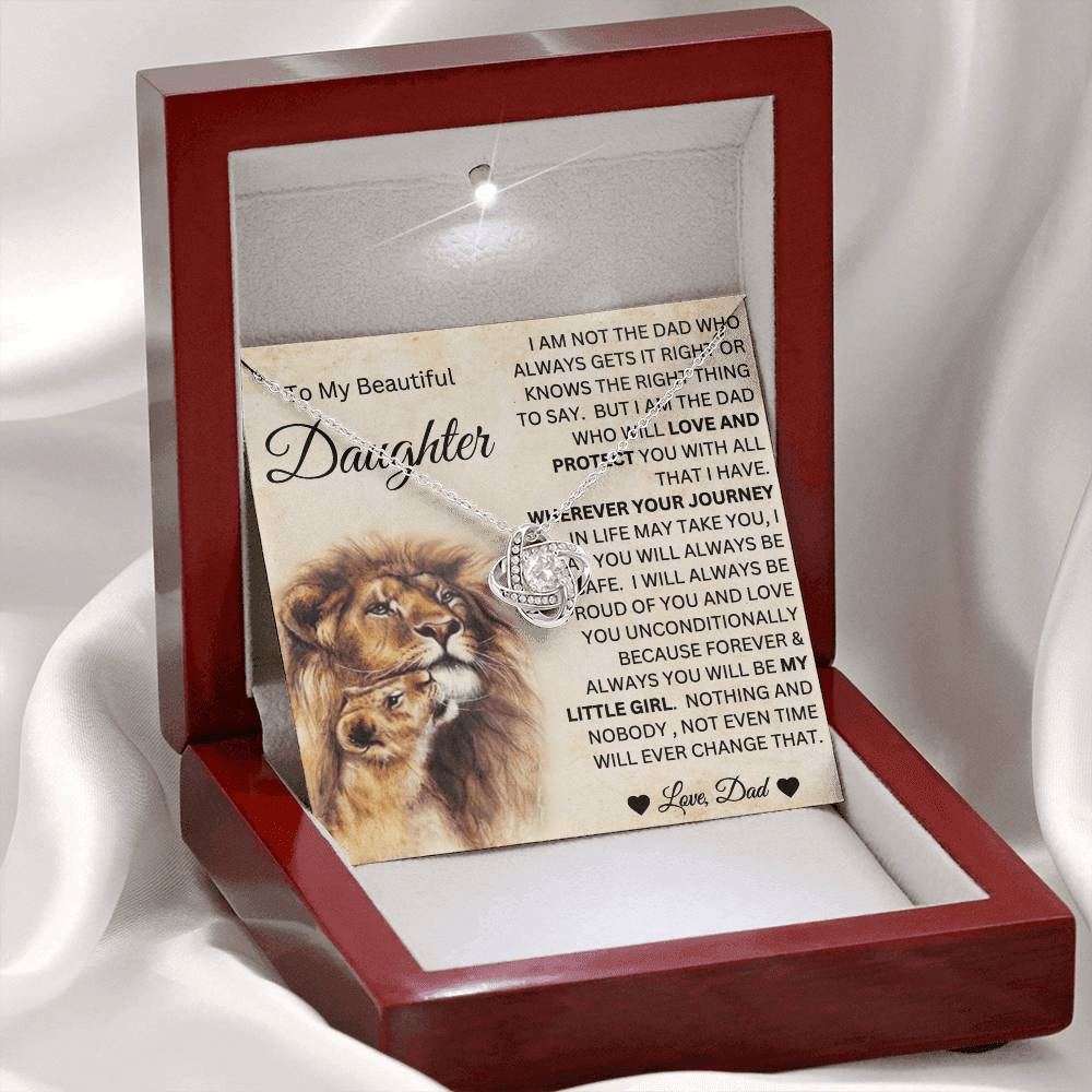 Daughter Love And Protect Necklace Gift